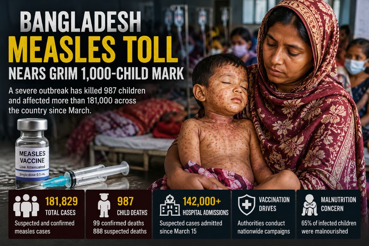 Bangladesh measles outbreak and children affected by the deadly epidemic