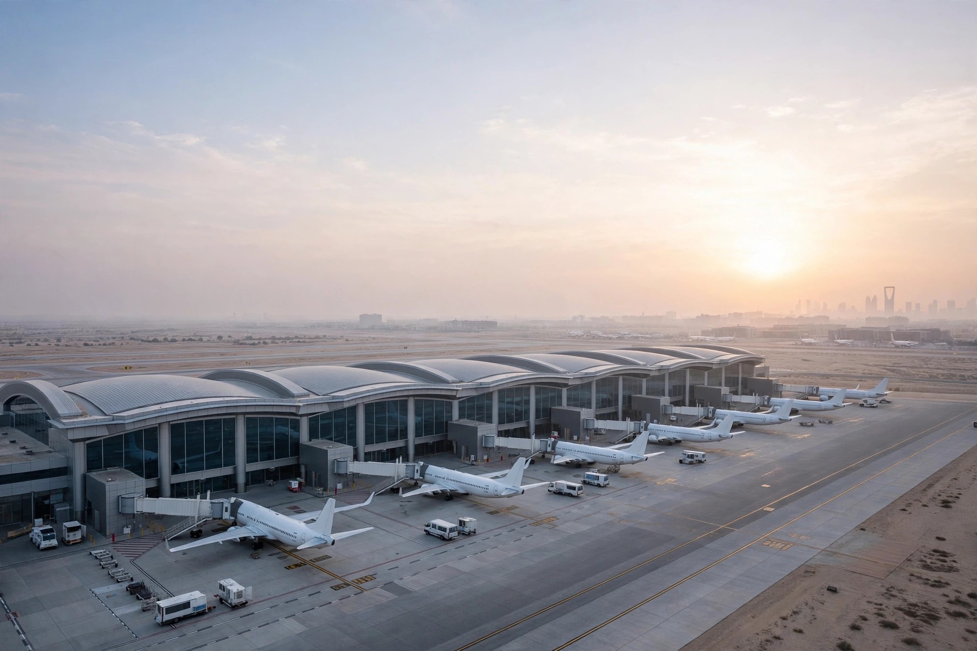 King Khalid International Airport terminal in Riyadh, Saudi Arabia