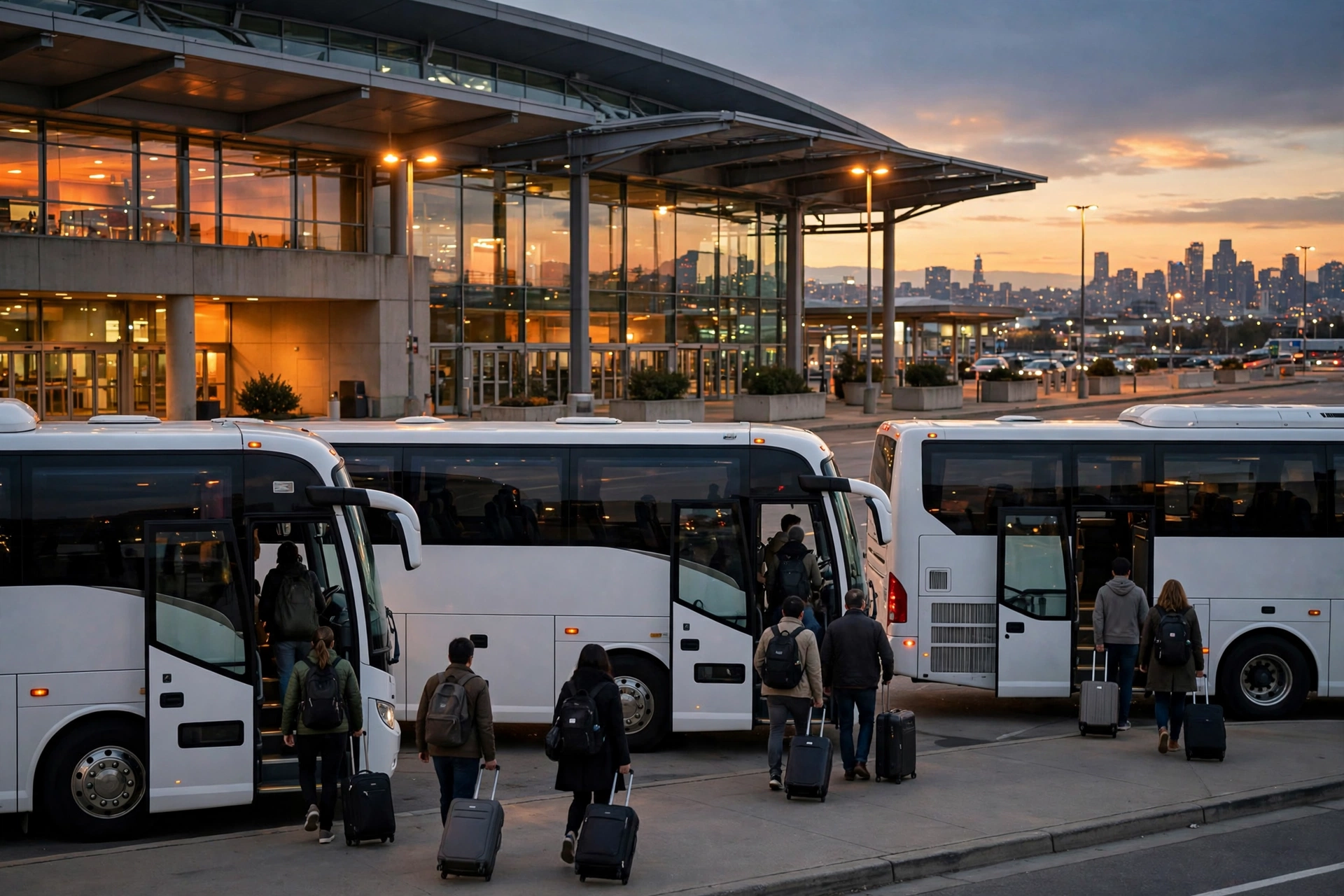Coach buses arranged by Saudi Arabia's Consulate General in Dubai to transport citizens stranded by flight cancellations, October 2026